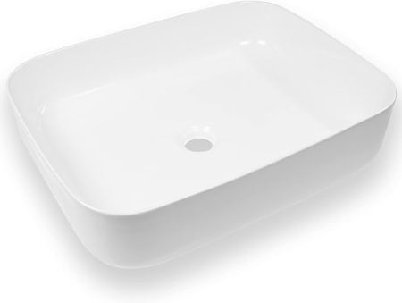 Lavabo à poser en céramique, élégant lavabo effet lotus, vasque blanche, sans trou de robinetterie, design haut de gamme, dimensions : 515 x 400 x 135 mm