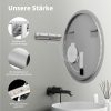 Miroir salle de bain LED rond 90cm anti buée avec cadre doré LB-4647GA