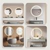Miroir salle de bain LED rond 90cm anti buée avec cadre doré LB-4647GA