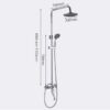 Set de douche – Mitigeur eau chaude et froide – Bec et pommeau rond 20 cm – Argent