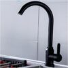 Robinet de cuisine en acier inoxydable – Noir mat