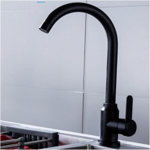 Robinet de cuisine en acier inoxydable – Noir mat
