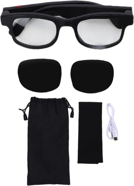 Lunettes intelligentes connectées WiFi avec IA – Musique, Photo, Vidéo et Traduction